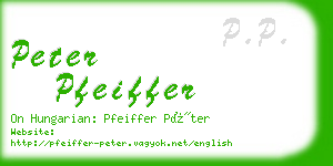 peter pfeiffer business card